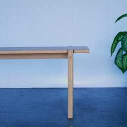 Solid Oak Bench - Minimalist & Handcrafted Wooden - thumbnail 1
