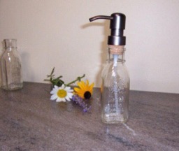 Honey Jar Bee Hive Honeycomb Soap Dispenser Bathroom Kitchen Pump Clear Glass Metal 8 Ounce Small Natural Diy Beauty Bottle Refillable - thumbnail 2