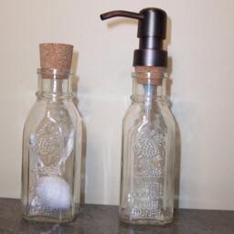 Honey Jar Bee Hive Honeycomb Soap Dispenser Bathroom Kitchen Pump Clear Glass Metal 8 Ounce Small Natural Diy Beauty Bottle Refillable - thumbnail 3