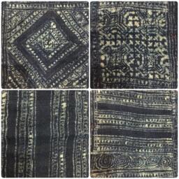 Vintage Handmade Tribal Hmong Batik Hemp Pillow Cover in The North Of Vietnam - thumbnail 2