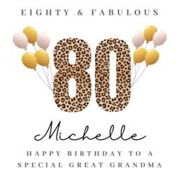 Personalised Great Grandma 80Th Birthday Candle Gift Card Gifts B - thumbnail 4