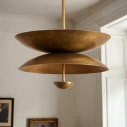Modern Brass Chandelier Light-Swing Arm Light-Light Fixture-Ceiling Light - Sputnik Light Hallway, Bedroom, Kitchen - thumbnail 3