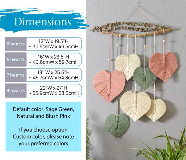 Large Macrame Heart Wall Hanging, Feathers, Leaves, Christmas Gifts, Love Art, Home Decor, Gift For Her L13 - image 1