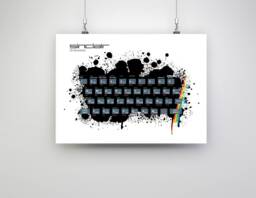 Zx Spectrum Art Print Retro Gaming Keyboard Decor - thumbnail 1