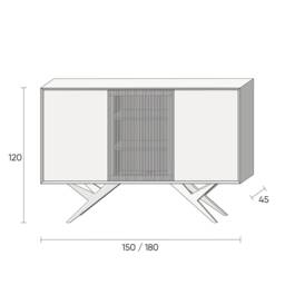 Walnut Credenza Prefect For Dining Room, Dresser, Commode, Media Cabinet Console - thumbnail 4