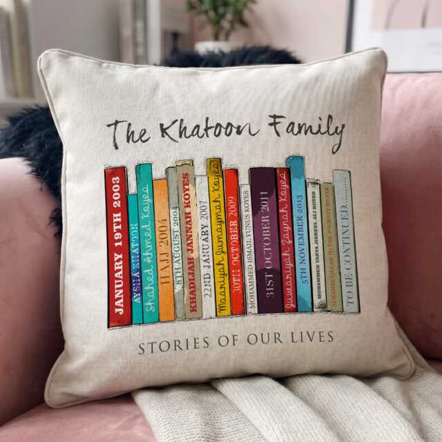 Personalised Book Family Edition Cushion - image 1