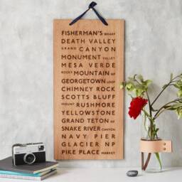 Destination Wooden Anniversary Bus Blind. Routemaster Subway Print. Custom Favourite Places Art Print - thumbnail 2