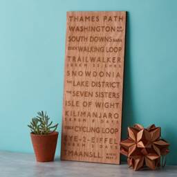 Destination Wooden Anniversary Bus Blind. Routemaster Subway Print. Custom Favourite Places Art Print - thumbnail 3
