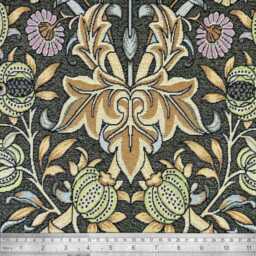 Custom Made William Morris Lily & Pomegranate Ebony Blackout/Lining Curtains 3 - thumbnail 2