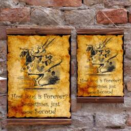 Alice in Wonderland Quote, Wood Framed Canvas Print, Nursery Wall Art - thumbnail 2