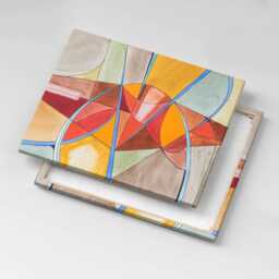 Art - Orange Stained Glass Canvas, Picture Wall Hanging, Orange Decor, Canvas Print - thumbnail 3
