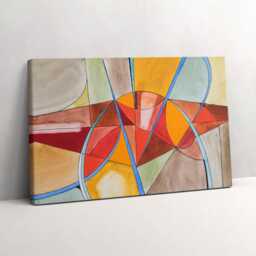 Art - Orange Stained Glass Canvas, Picture Wall Hanging, Orange Decor, Canvas Print