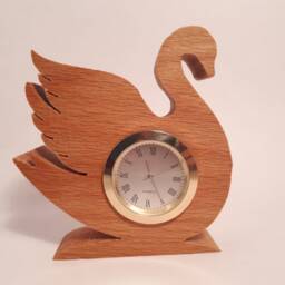 Swan Clock in Beech - thumbnail 2