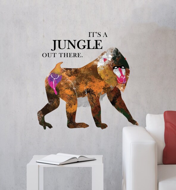 Monkey in The Jungle Wall Sticker Decal - Quotes, Decals, Words, Inspiration, Decor, Family