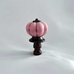 Porcelain Pumpkin Lamp Finials - Bronze Base, Set Of 2 - thumbnail 2