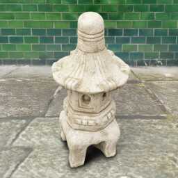 Concrete Pagoda Lantern Statue Stone Garden Sculpture With Windows Outdoor Zen Decoration Cement Yard Ornament Tranquil Home Gift Idea - thumbnail 3