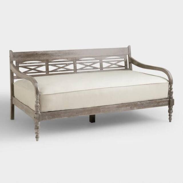 Daybed Slipcover Natural Linen, Upholstered Mattress Fitted Mattress Cover With Cording, Piping Around The Top, Canvas Weight Linen - image 1