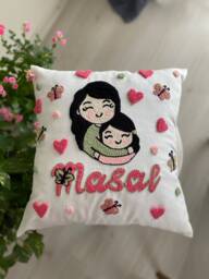 Mother Love Pillow Textured Case Pillowcase Tassel Decorative 1616Inch - thumbnail 1
