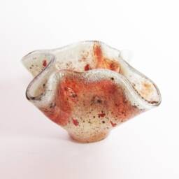 Handmade Fused Glass Vase - Flower Shape, Fusing Glass Vase For Flowers, Small Fused Living Room Decoration - thumbnail 3