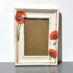 Poppy Photo Frame, Wooden Gifts, Picture Decor, Gift For Mum, Unique Frames - thumbnail 1