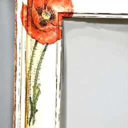 Poppy Photo Frame, Wooden Gifts, Picture Decor, Gift For Mum, Unique Frames - thumbnail 2