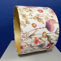 Thistle & Wildflower Lampshade, Cottage Nature Shade For Ceiling Or Lamp, Flower Floral Lampshade - thumbnail 2
