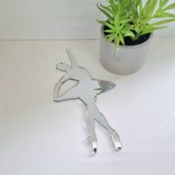 Ballerina Acrylic Mirror Wall Art - Many Size/Colour Options & Personalised Engraving - Bespoke Items Made - thumbnail 2