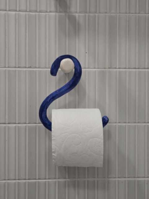 Handmade Ceramic Toilet Paper Holder - Minimalist Bathroom Decor Unique Pottery Accessory - image 1