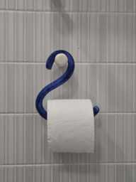 Handmade Ceramic Toilet Paper Holder - Minimalist Bathroom Decor Unique Pottery Accessory - thumbnail 1
