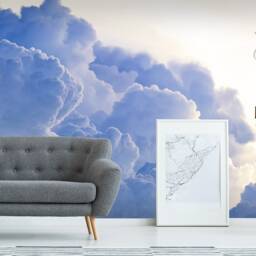 3D Cloud Wallpaper, Sky Wall Mural, Peel & Stick Wallpaper - thumbnail 2