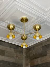 Cammy Modern Sputnik 6 Light Mid Century Industrial Hanging Ceiling Chandelier