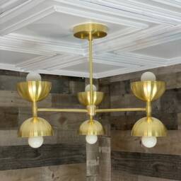 Cammy Modern Sputnik 6 Light Mid Century Industrial Hanging Ceiling Chandelier - thumbnail 3