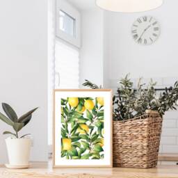 Lemon Art Print, Citrus Fruit Modern Art, Kitchen Home Decor, Gift Ideas, Wall Prints, Posters - thumbnail 2