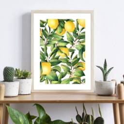 Lemon Art Print, Citrus Fruit Modern Art, Kitchen Home Decor, Gift Ideas, Wall Prints, Posters - thumbnail 3