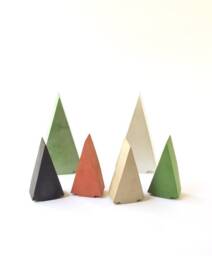 Concrete Modern Christmas Tree, Holiday Mantel Decor, Table, Minimalist, Display - Farmhouse