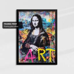 Mona Lisa Graffiti Art Abstract Oil Painting Framed Poster Print & Canvas Wall Decor Bedroom Home Interior Gift - thumbnail 2