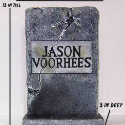 Jason Voorhees Friday The 13Th Part 6 Mini Tombstone Prop Weighted Base - thumbnail 2