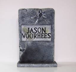 Jason Voorhees Friday The 13Th Part 6 Mini Tombstone Prop Weighted Base - thumbnail 1