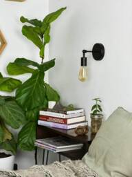 Custom Wall Sconce Knob Hinge Fixture - Nickel Vanity Light Small Lamp Bathroom Lighting - thumbnail 2