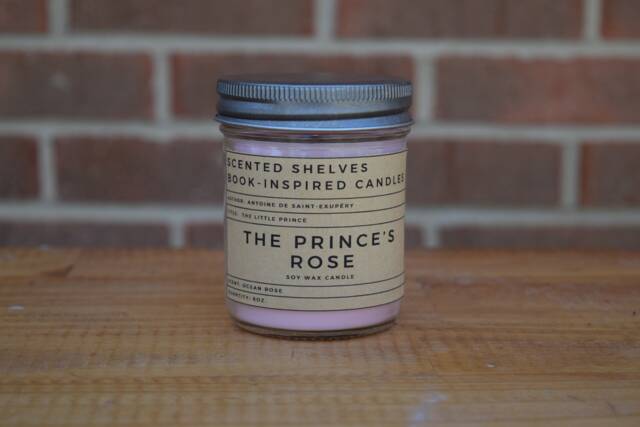 The Prince's Rose - Little Prince Book Candle Scent Inspired Literary Gift For Reader Bookworm - image 1