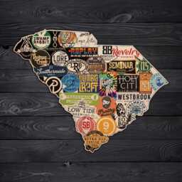 South Carolina Craft Beer Map Sign, Uv Printed Wall Decor - thumbnail 4