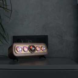 Large Nixie Tube Desk Clock In-4 + Dekatron Og-4, Walnut Case - thumbnail 2