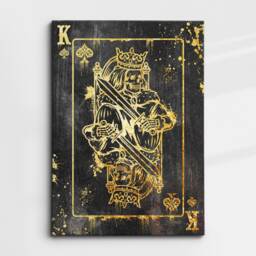 King Skull Playing Cards Queen Ace Love Wife Husband His Hers Couple, Framed Canvas Wall Art Poster Print, Home Office & Room Decor, Gift - thumbnail 3