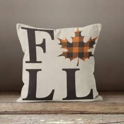 Halloween Decor Cushion Cover/Fall Trend Cushion Case/Sweet Home Pillow Throw Top/Yellow Orange Dry Leaves Pillow/Autumn Pillowcase For - thumbnail 2