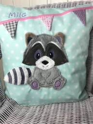 Children's Pillow Raccoon Kk5012 - thumbnail 1