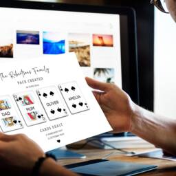 Personalised Family Playing Cards Print, Custom Card Game Wall Art, Fathers Day Gift, Names Poster, Home Decor - thumbnail 3