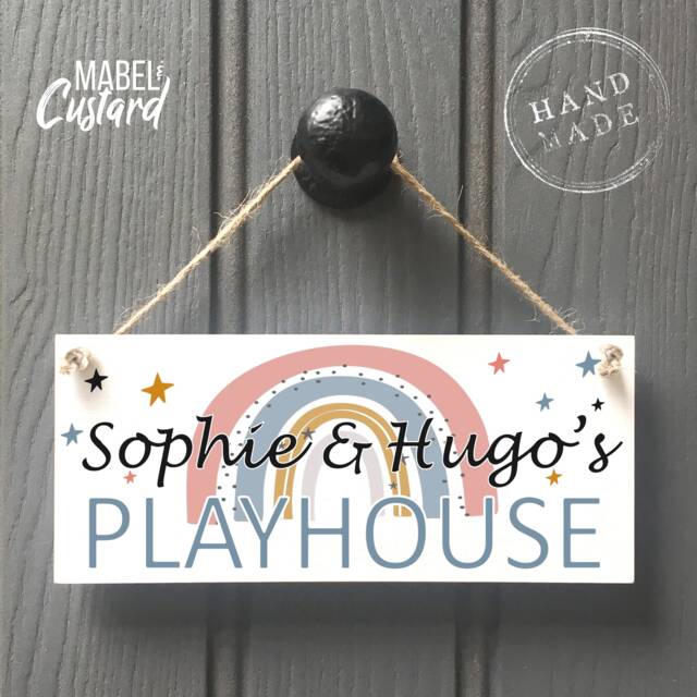 Personalised Playhouse Sign - Playroom Den Children's Gift For Kids - image 1