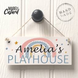 Personalised Playhouse Sign - Playroom Den Children's Gift For Kids - thumbnail 2