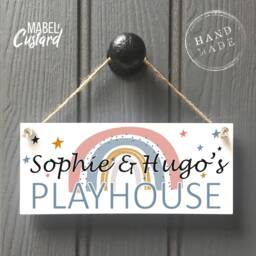 Personalised Playhouse Sign - Playroom Den Children's Gift For Kids - thumbnail 1