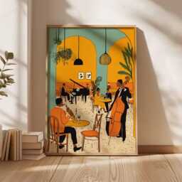Jazz Poster, Music Wall Art Print, Retro Decor, Lover Gift, Blues Print - thumbnail 3